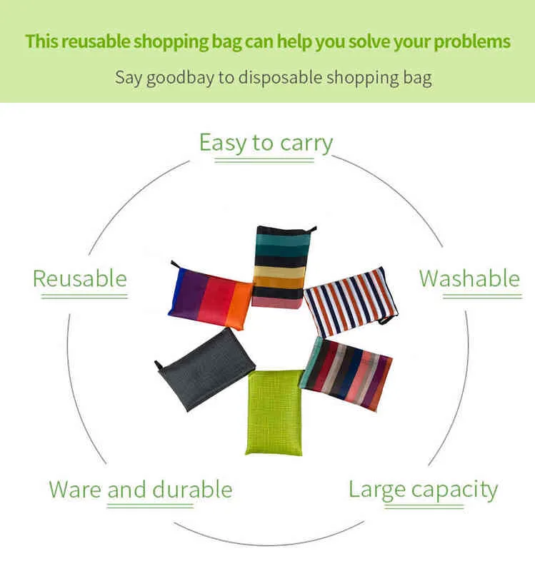 Nxy Shopping Bags Bolso De Compras Verde Grande y Reutilizable Para Mujer Bolsa Mano Plegable 50 Libras Hombro Ecolgico Lavable 0209