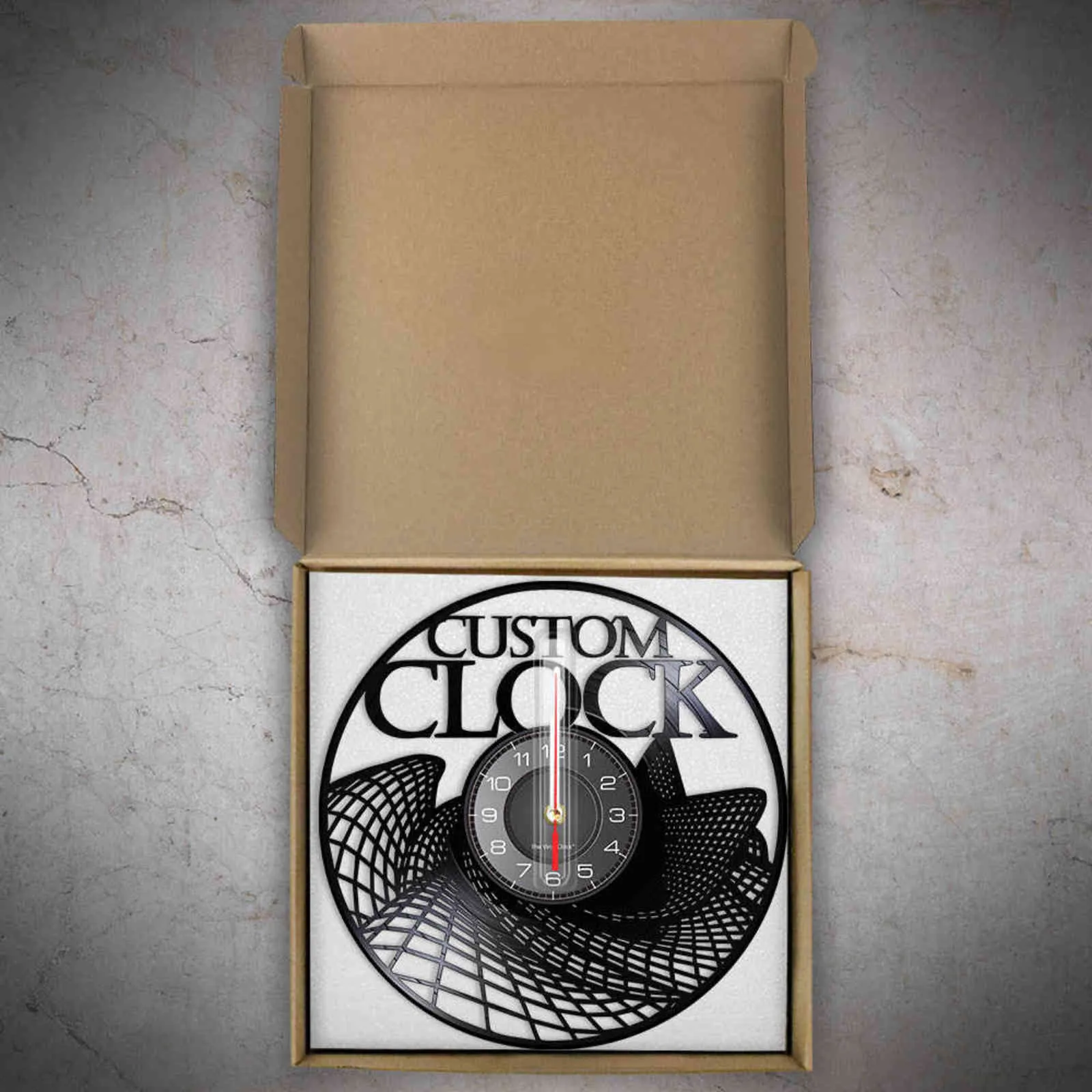 Horloge murale en vinyle personnalisée, commandez votre design, votre horloge murale en vinyle personnalisée, 211110