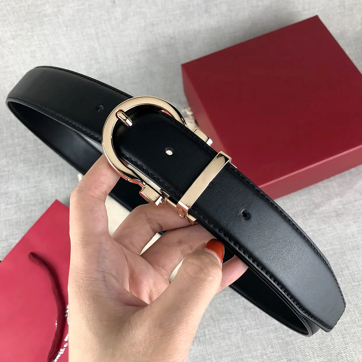 Cinturón de cuero de alta calidad, hebilla clásica de moda, cinturones para hombres y mujeres, 100-125cm, opcional, 272g