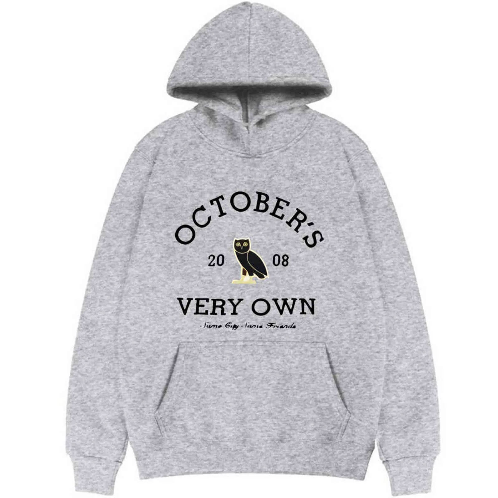 New Hot Hoodies October's Very Own Letter Tee Owl Print Couples Fashion Coat Long Sleeve Women All-match Sweatshirt Outwear Hot Selling