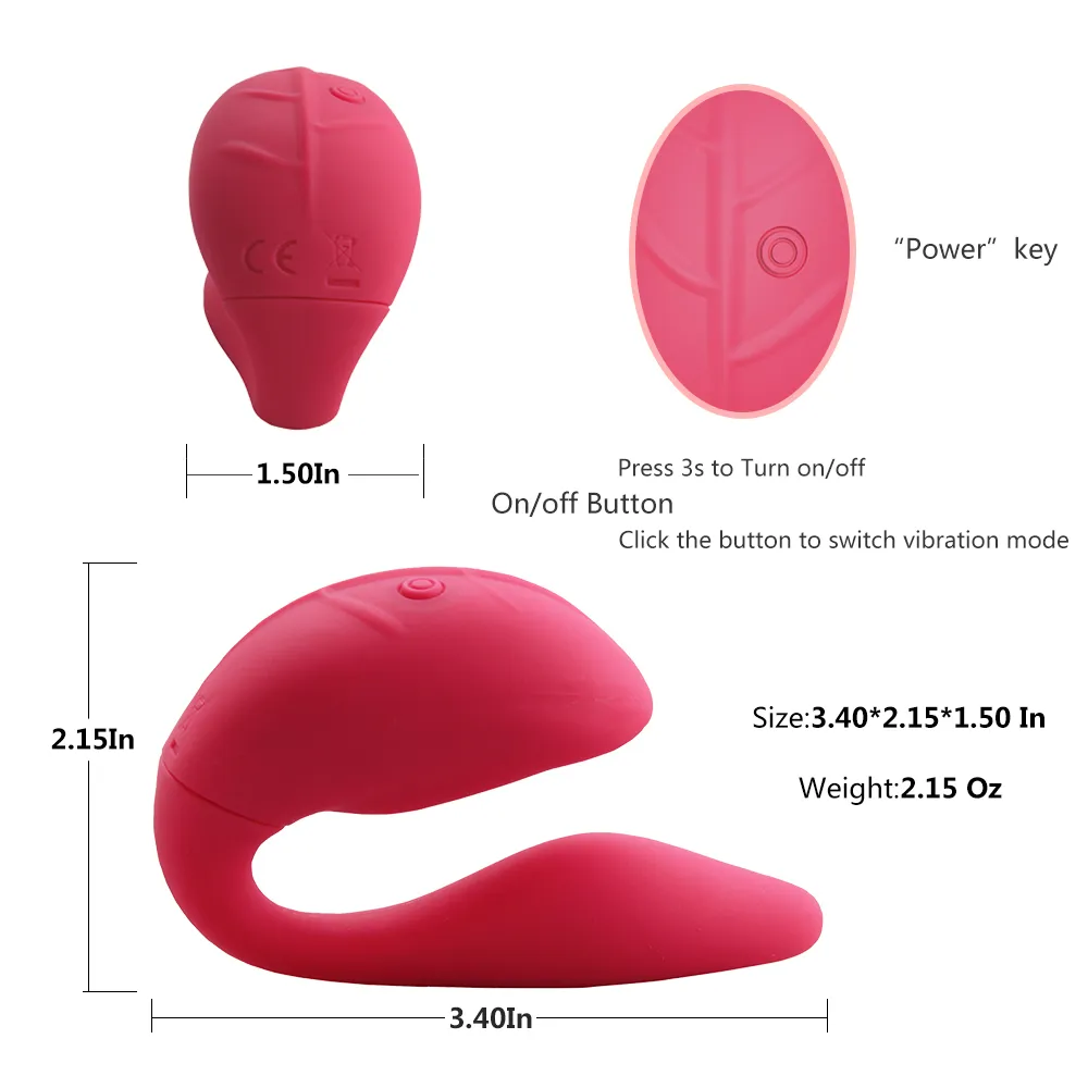 Massage dubbelchock vibrator fjärrkontroll sexleksaker 11 lägen vagina onanator g-spot stimulator klitoris massage vuxen sexprodukt