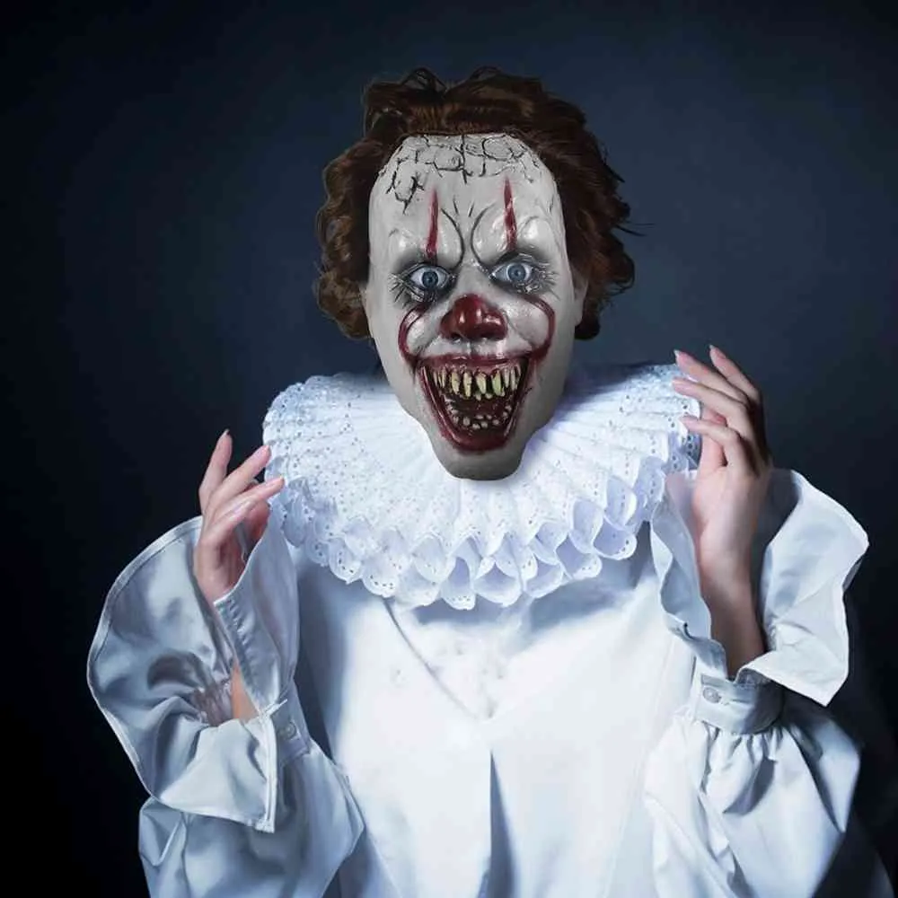 Cosmask Heureur Clown Halloween Costume Partie Creepy Scary Décoration Props Masque Pennywise