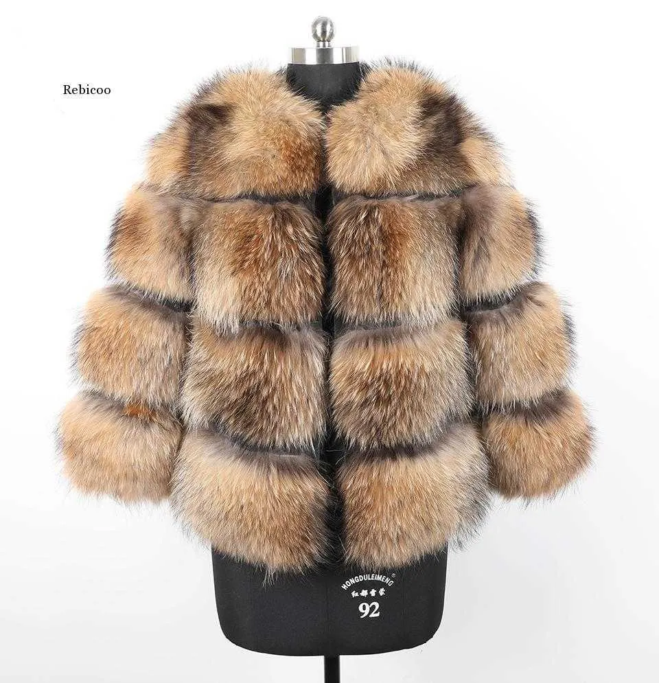 Hiver New Environmental Fox Fur Coat Courte section chaude épaississement Faux Fox Veste de fourrure Fashion Luxury Slim Real Fur Matel Femme G02350658