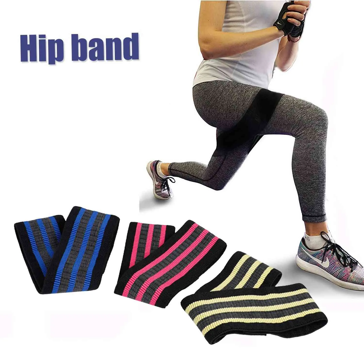 Hip Resistance Band Circle Loop Squats Squats Streting Glute Activation Strength CrossFit Training Powerlifting Elastic Booty Legs Butt Fabric Exerc￭cio de pano