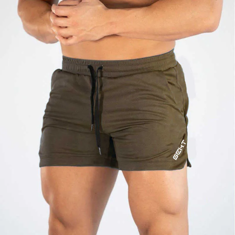 Pantaloncini da allenamento da palestra da uomo Sport da uomo Abbigliamento casual Allenamento fitness Griglia da corsa Compressione ad asciugatura rapida Atletica leggera 210716