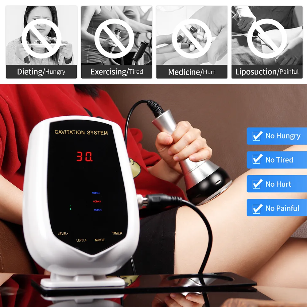 40KHz Cavitation Body Weight-Loss Device Ultrasonic Body Massage Beauty Machine Waist Leg Slimming Ultrasound Fat Reduce Salon