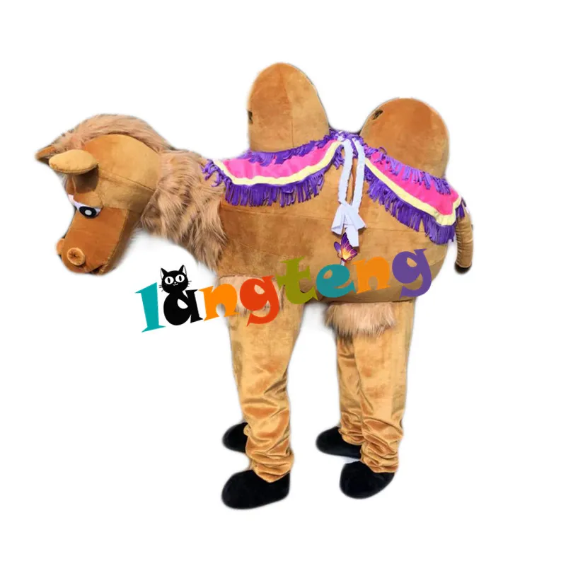 Mascot Costumes784 Costume della mascotte del cammello di alta qualità 2-Person-Wear Adult Cartoon Outfit Suit