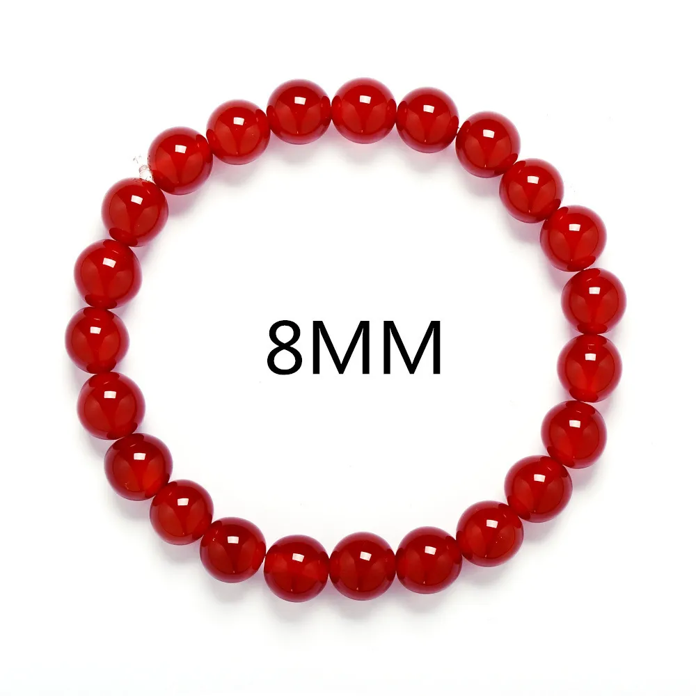 Bijoux Modu 8mm Pierre Rouge Agate Vert Dongling Turkuaz Kraliyet Kristal Bilezik Hommes ET Femmes Modu Energybrac