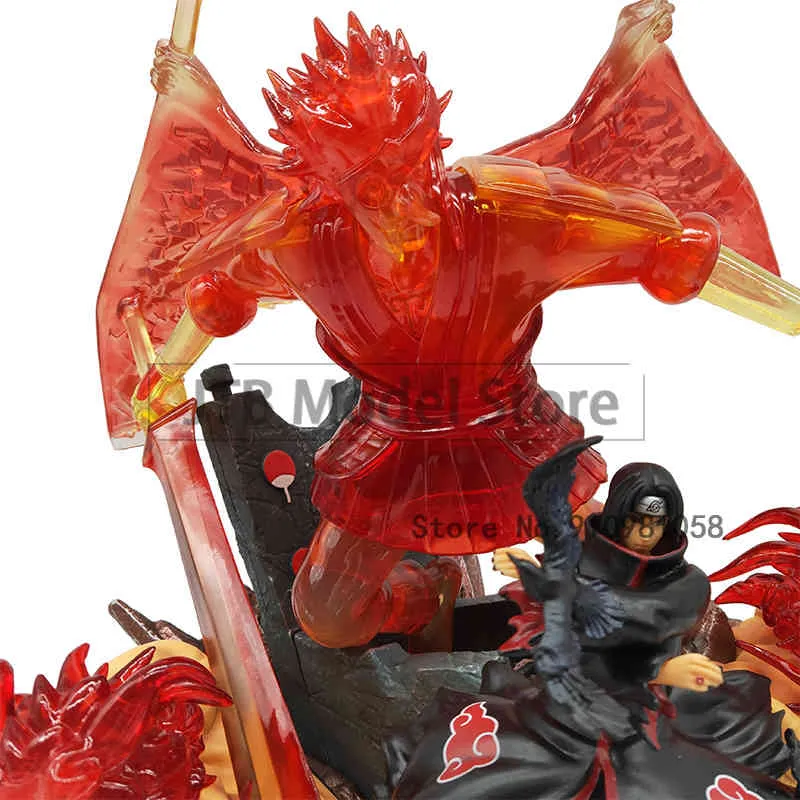 Shippuden GK Uchiha Itachi Anime Figure Model 40cm PVC Statue Collectible Toy Luminous Seven Colors Oversize Gift Figma261Y7391502