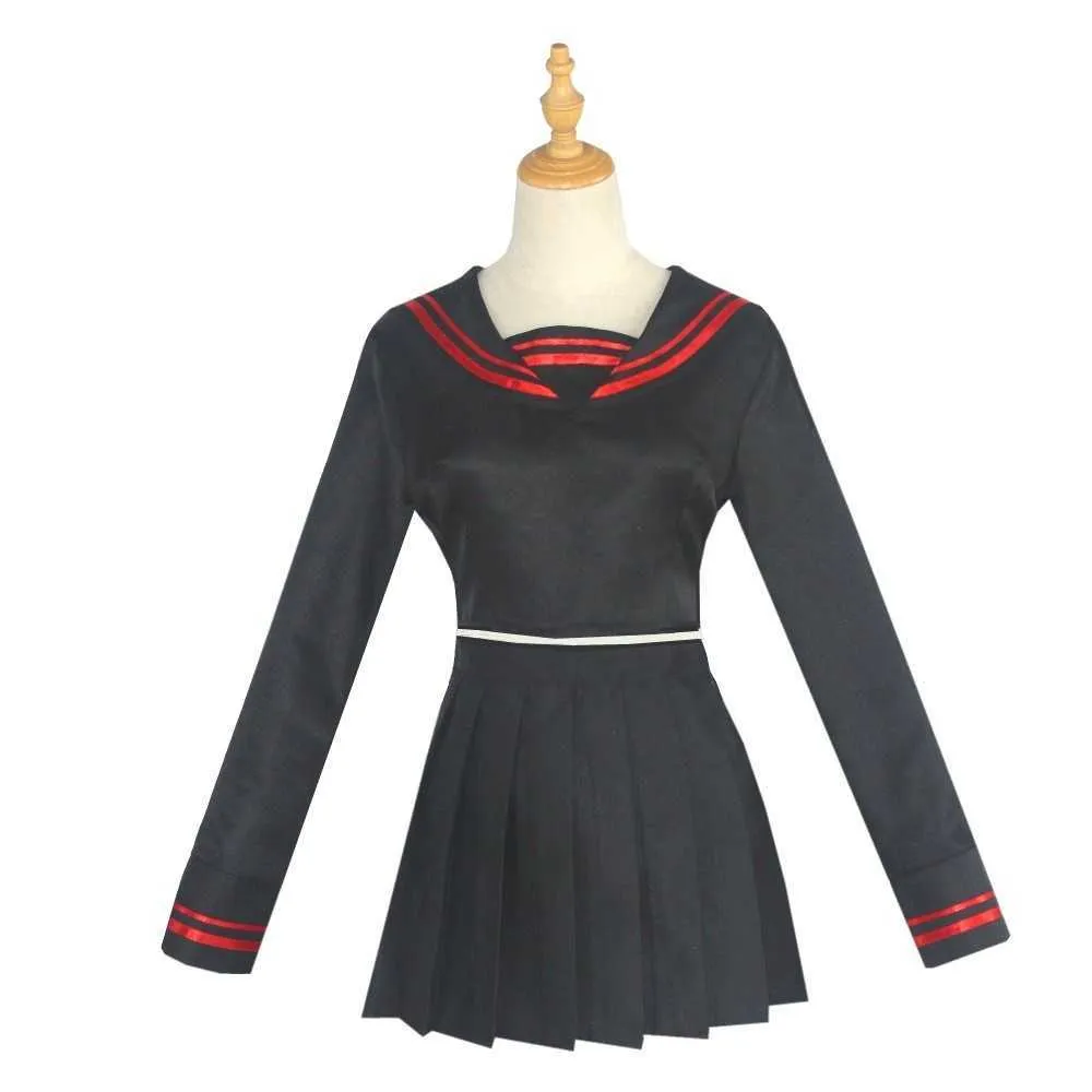 Anime Tokyo Revengers Shiba Yuzuha Sailor School Uniform Ragazze Gonna Suit Costume Cosplay Donna Abito Nero Halloween Y0913