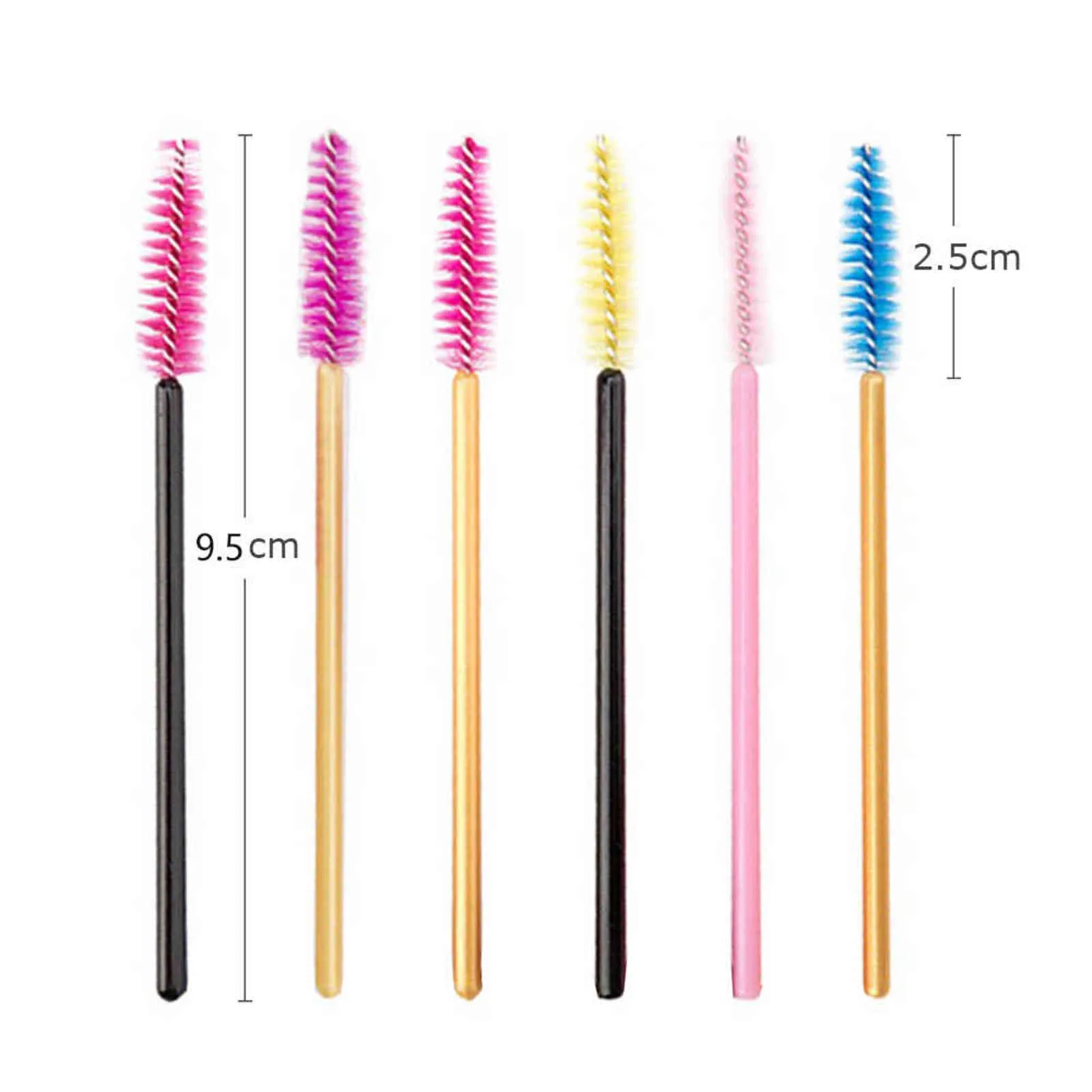 Nieuwe Goede Kwaliteit Wegwerp 50 StuksPack Wimper Wimper Make-Up Borstel Mini Mascara Wands Applicator Borstel Wimper Extension Tool6878797