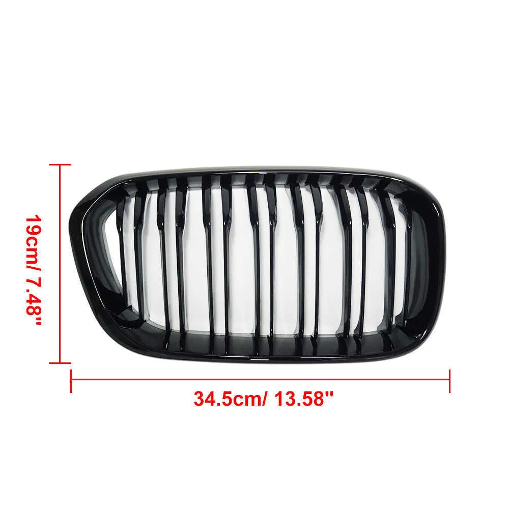 Voorbumper Nier Grill Dubbele Slat Racing Sport Grille Fit Voor BMW F20 F21 LCI 120i 1Serie 2015 auto Accessoires3268910