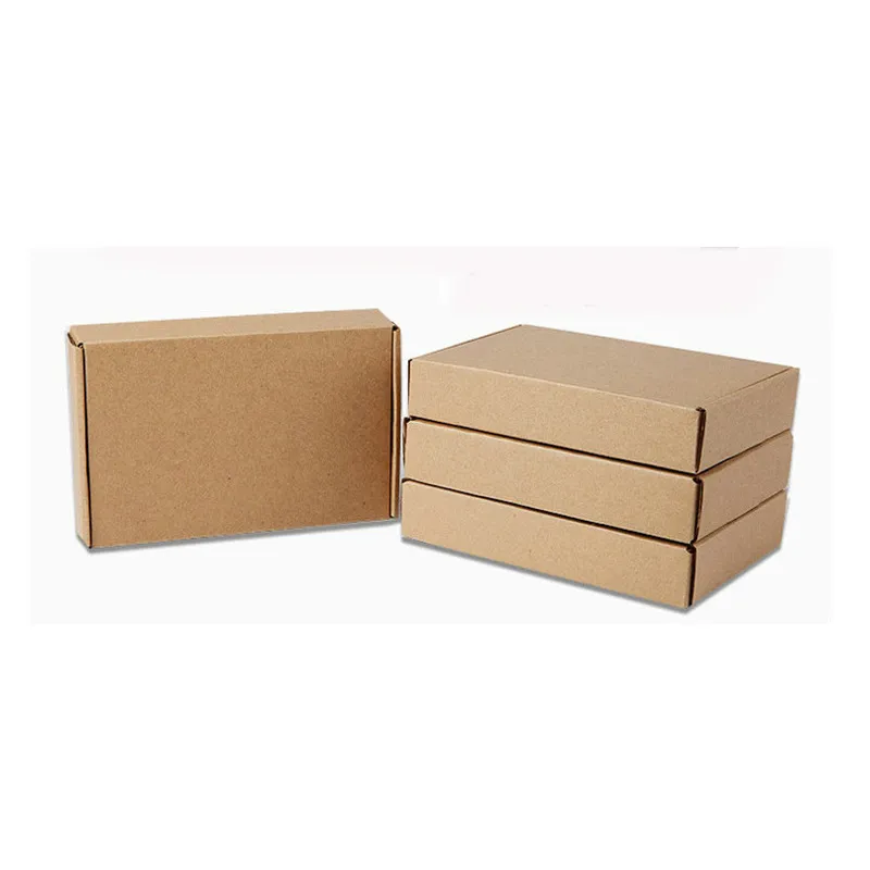 10 unids / lote Caja de Papel Kraft Kraft Post Craft Pack Cajas Embalaje Almacenamiento Cajas de Papel Kraft Cajas de Regalo de Correo para Boda 210402251V