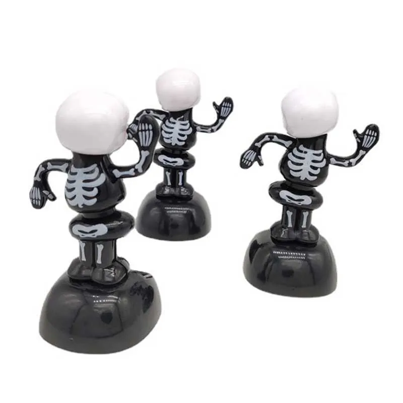 Rolig Skelett Bil Dashboard Decoration Office Cab Tillbehör Inredning Halloween Dans Figur Toy