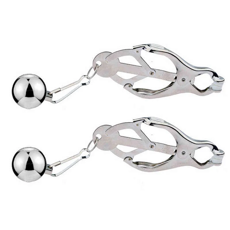 Nxy Sex Pump Toys Bondage Breast Nipple Clamps Clitoris Clips Weights Ball Bdsm Toy Woman Male 1221