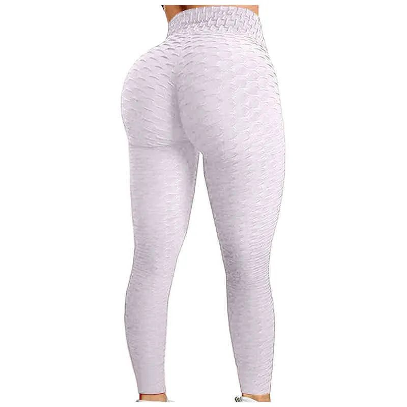 Push Up Leggings Mujeres Fitness Cintura alta Anti Celulitis Leggings Entrenamiento Negro Jeggings Modis Energy Pantalones elásticos Gym Tight H1221