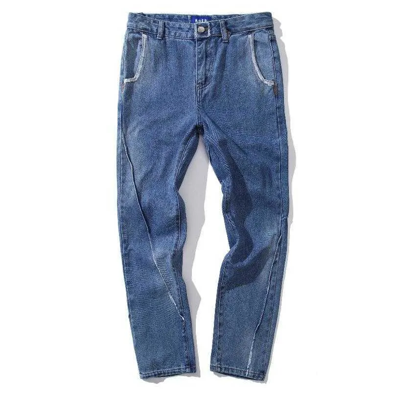 21SS Ader Jeans Spring Summer Catwalk Straight Wash Jeans Hommes Meilleure qualité Streetwear Denim Pantalon X0602