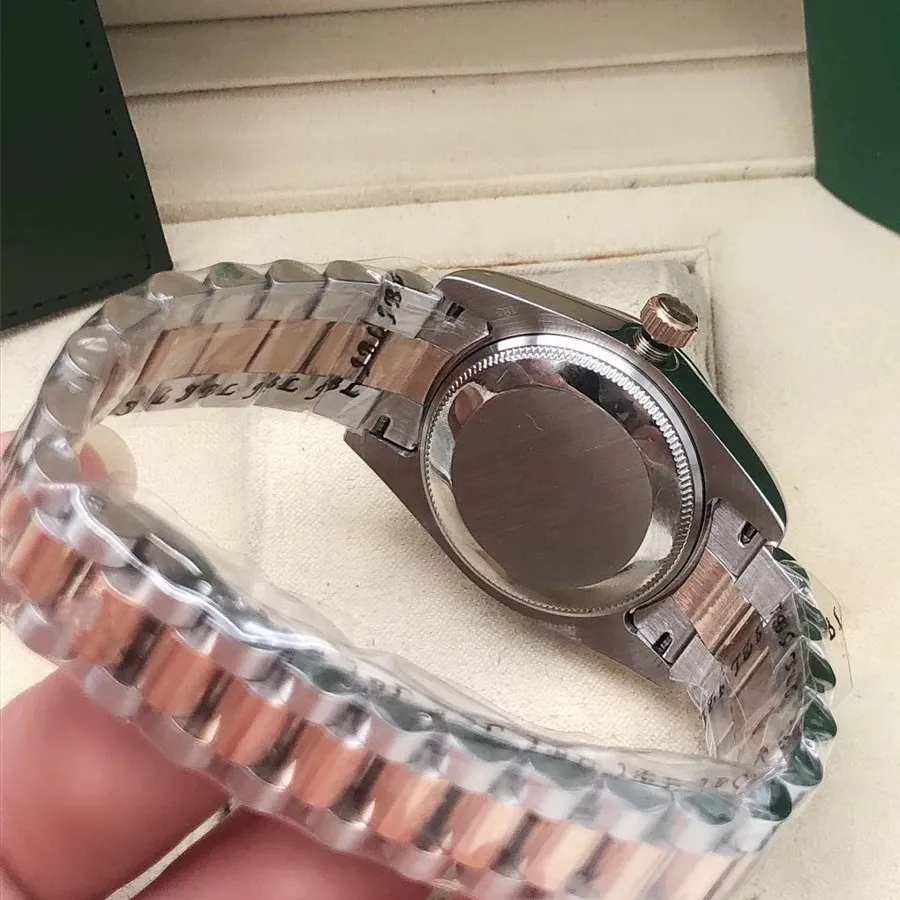 2021 Женские часы с бриллиантовым циферблатом, 31 мм, сапфировое стекло, золотой ремешок, водостойкий автоматический механизм245J