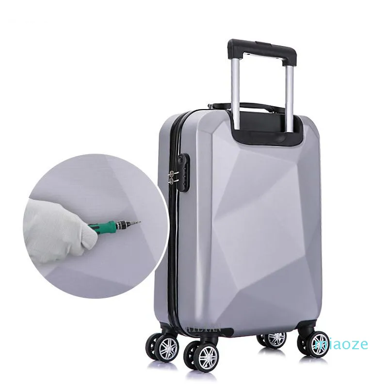 Walizki 20 24-calowe bułki bagażowe koła ABS Kobiety podróżne walizki mężczyzn Mężczyzna Kabina podręczna pudełko wózka twarde 214f