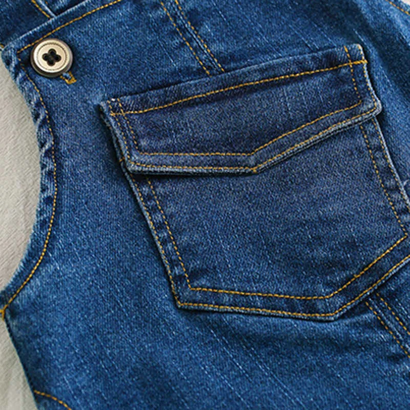 Spring Denim Overaller Barnbyxor För ToDDDler Baby Boy Jeans S 210528