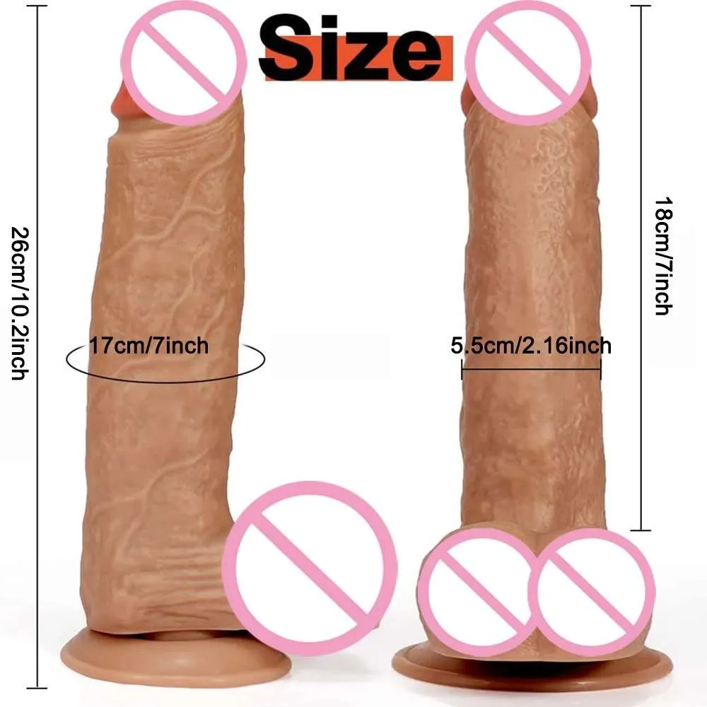 26 cm xxl realistischer großer Dildo Anal Masturbator Sexspielzeug mit kraftvollem Saugnapfbecher riesiger Penis Schwanz für Frauen Frau Masturbation4715843