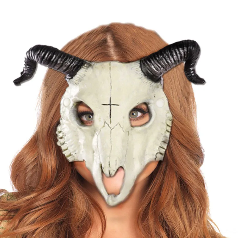 Halloween Páscoa Páscoa Fato Face Máscara Mardi Gras 3D Goat Skull Máscaras de Masquerade PU MASQUE DZ17026