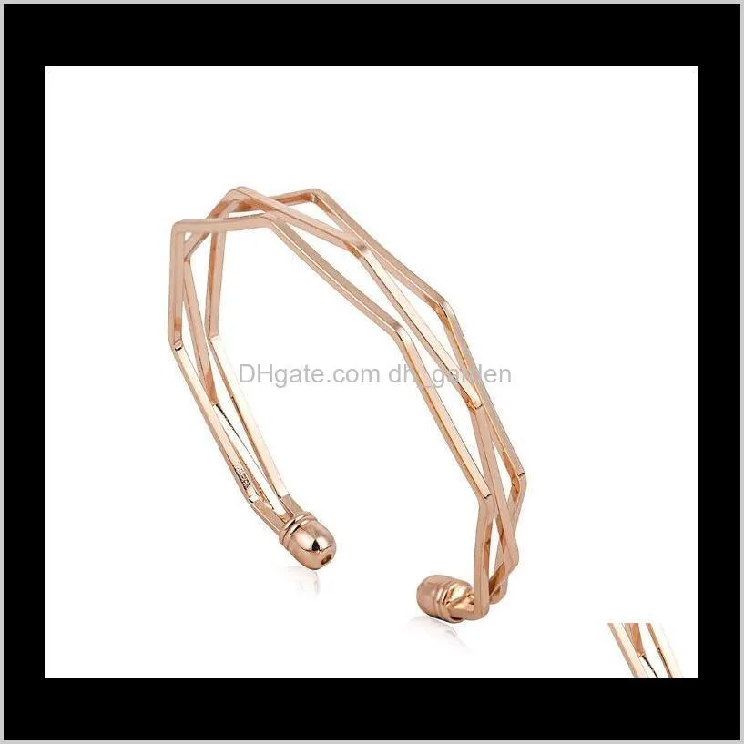 new personalized rose golden cuff bangles multi layer cuff bracelets best gifts for lover man women wristband jewelry