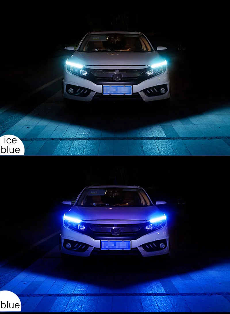 Car Led DRL Daytime Running Lights Turn Signal DRL Led Strip Car Light Accessories Brake Side Lights Headlights For Auto