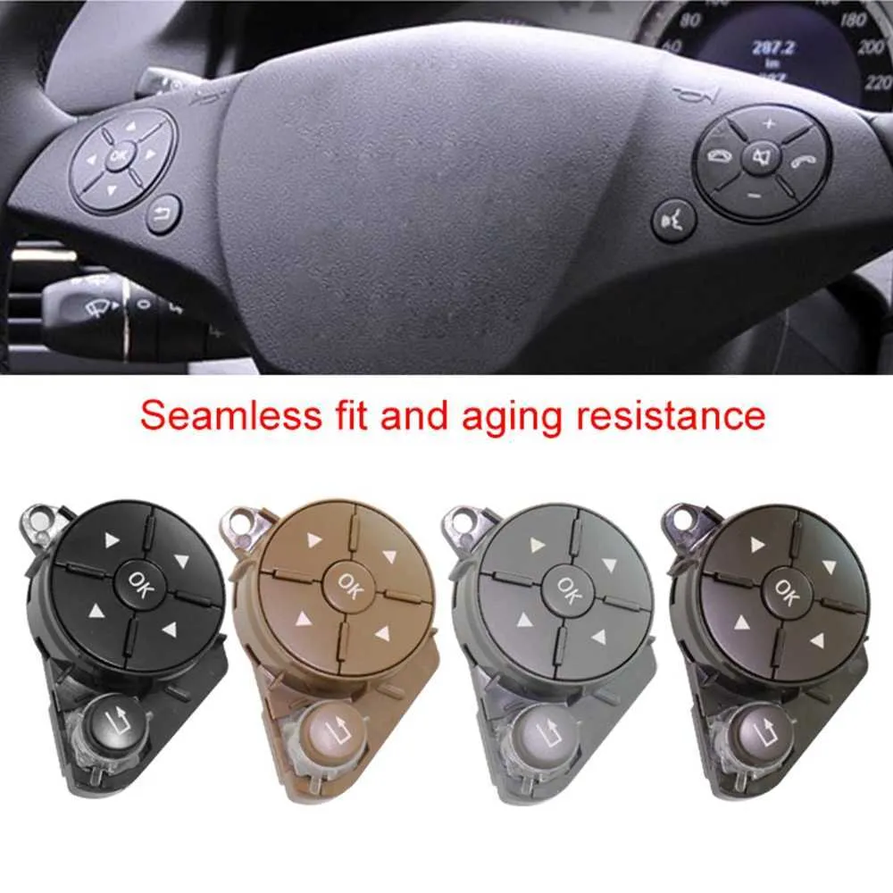 Left Right Car Steering Wheel Switch Control Button Trim Cover Kit voor Mercedes Benz W204 X204 W212 C E GLK Class 2008-2015