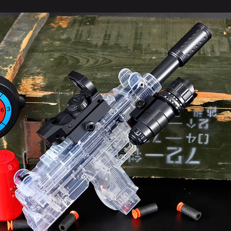 Uzi Blaster Manuel Yumuşak Kurşun Plastik Tabancası Oyuncak Çocuklar İçin Mermi ile Yetişkinler Erkek Açık Hava Oyunları Props6139561