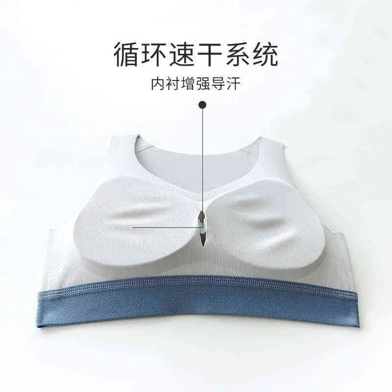 Non Shock Stable Protection Bra Water Absorption Perspiration Ventilation Cool Underwear Elastic Comfortable Quick DryingBra 211116