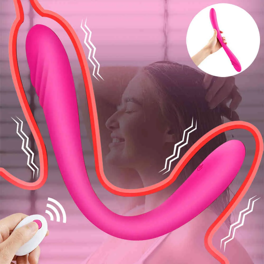Nxy sexvibratorer Masturbators 14,6 tum superlånga dildo och rc dubbel slutade penetration kvinnor lesbisk klitoris g spot stimulator spel för par 1013