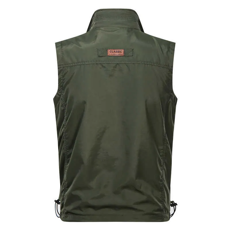Men's Fishing Vest Summer Quick Dry Outdoor Zip for Pography Sleeveless Jacket Sport Life Men Hunting Travel 210925
