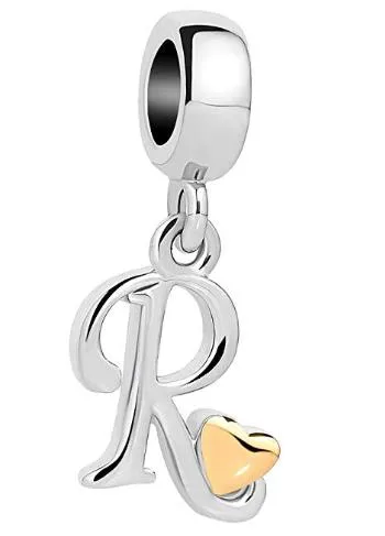 Lettera di fascino classico AZ Crystal Crystal Mitch Fit Charms Argento Braccialetti originali in argento collane fai -da -te Gioielli 32691142129822