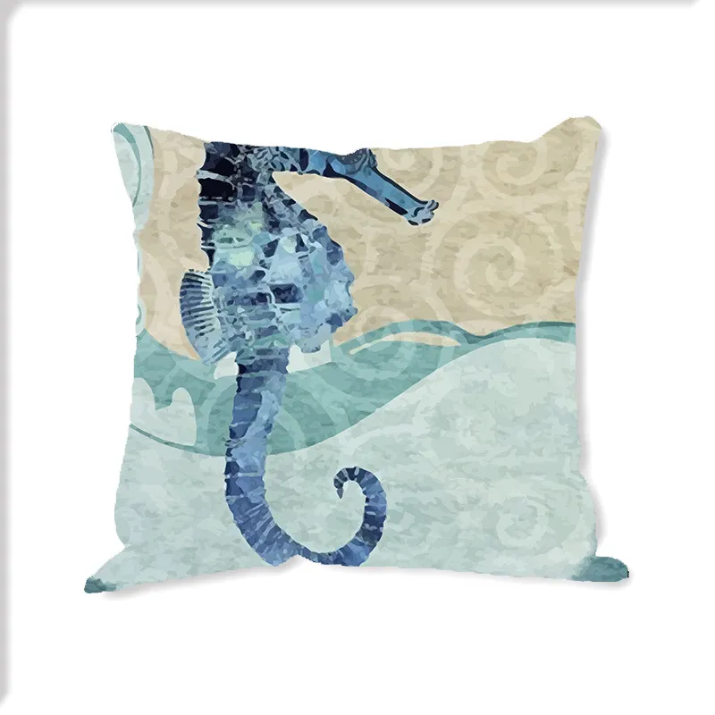 Coperture cuscini a 10 chiodi copertina blu Cover Ocean Cover Turtale Seahorse Whale Cesrono a balena casa decorazione intera personalizzazione45456878464