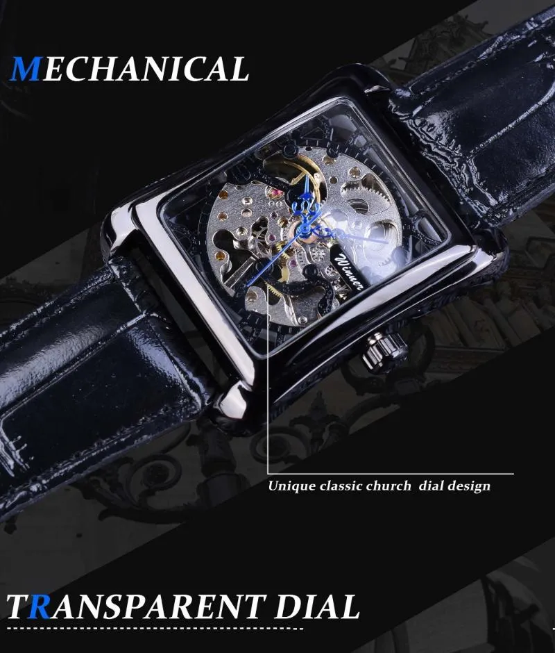 Reloj Men's Mechanical Watch de Pulsera Transparente Para Hombre Top Brand Con Dise o Movimiento Engranaje Lu armbandsur247y