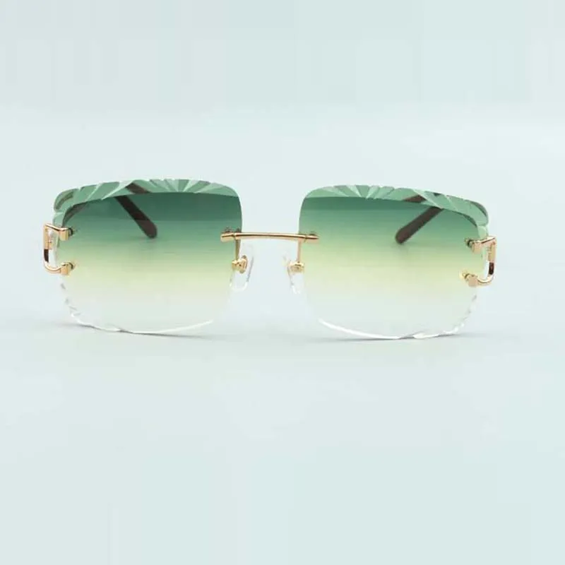 Óculos de sol com garra de metal 3524020 com hastes grandes em C e lentes com cortes de 58 mm230v