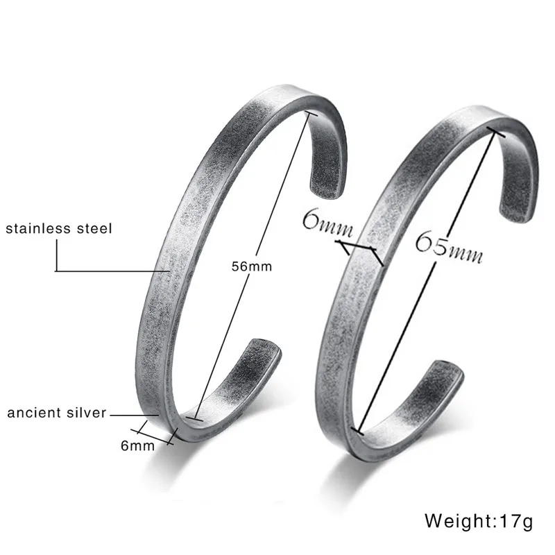 Vnox vintage viking manchet armbanden armbanden voor mannen dames eenvoudige klassieke pulseras hombre roestvrij staal mannelijke sieraden 2202222664