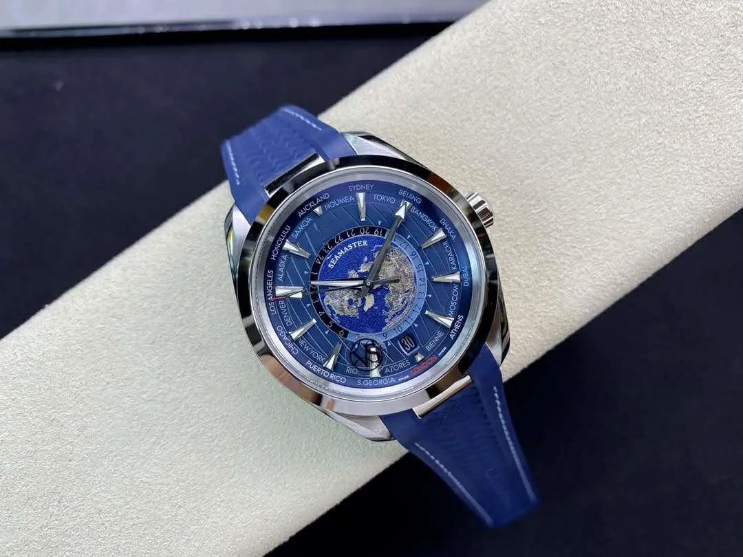 vs Montre de Luxe 43mm 8938 자동 이동 24 시간 hesalite crystal ring men watch waterproof269o