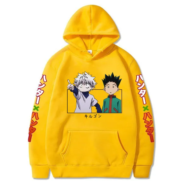 Hunter X Hunter Killua and Gon Печатная мужская/женская толстовка с капюшоном и длинным рукавом Y0319