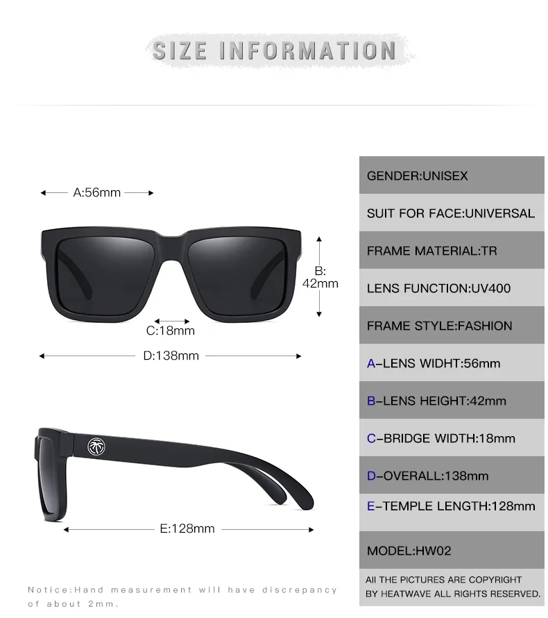 Nytt lyxmärke speglade polariserade linsvärmevåg solglasögon män sportglasögon UV400 -skydd med case280f