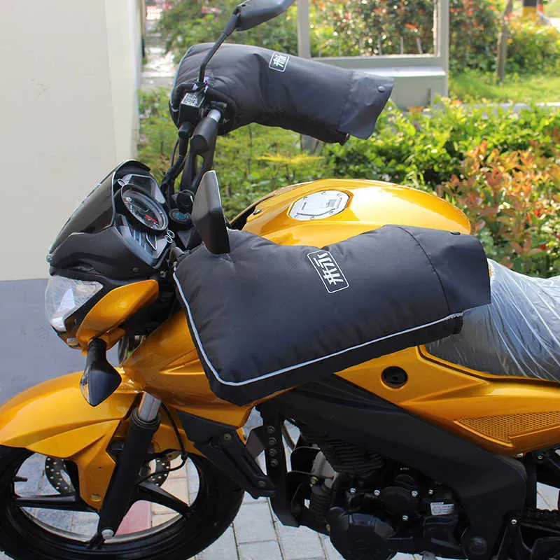 Protecteur de guidon de moto coupe-vent hiver chaud couvre des gants épais pour vélo électrique e-bike Scooter H1022