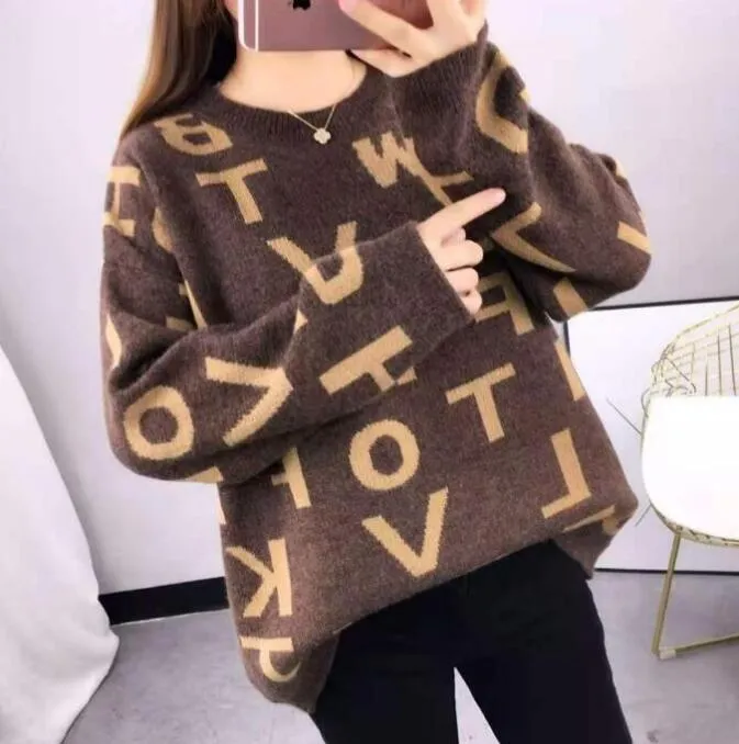 2021 frauen Sweatshirts Designer Herbst Rundhals Pullover Sweat Shirt Straße Frauen Stricken Pullover Hoodies Warme Pullover