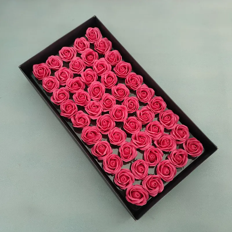 Cheap Mini Soap Rose Heads Romantic Wedding Valentine's Day Gift DIY Wedding Bouquet Home Decoration Hand Flower Art 2.5cm