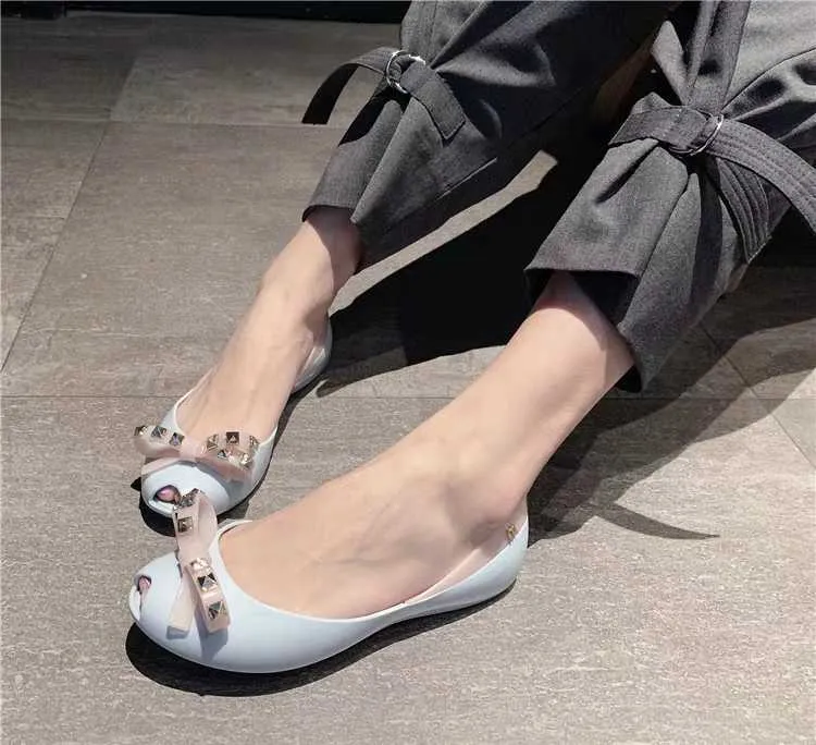 Melissa Kraliçe VIII RIVET Kadınlar Adulto Jöle Ayakkabı Moda Sandalet 2020 Yeni Kadın Y0721