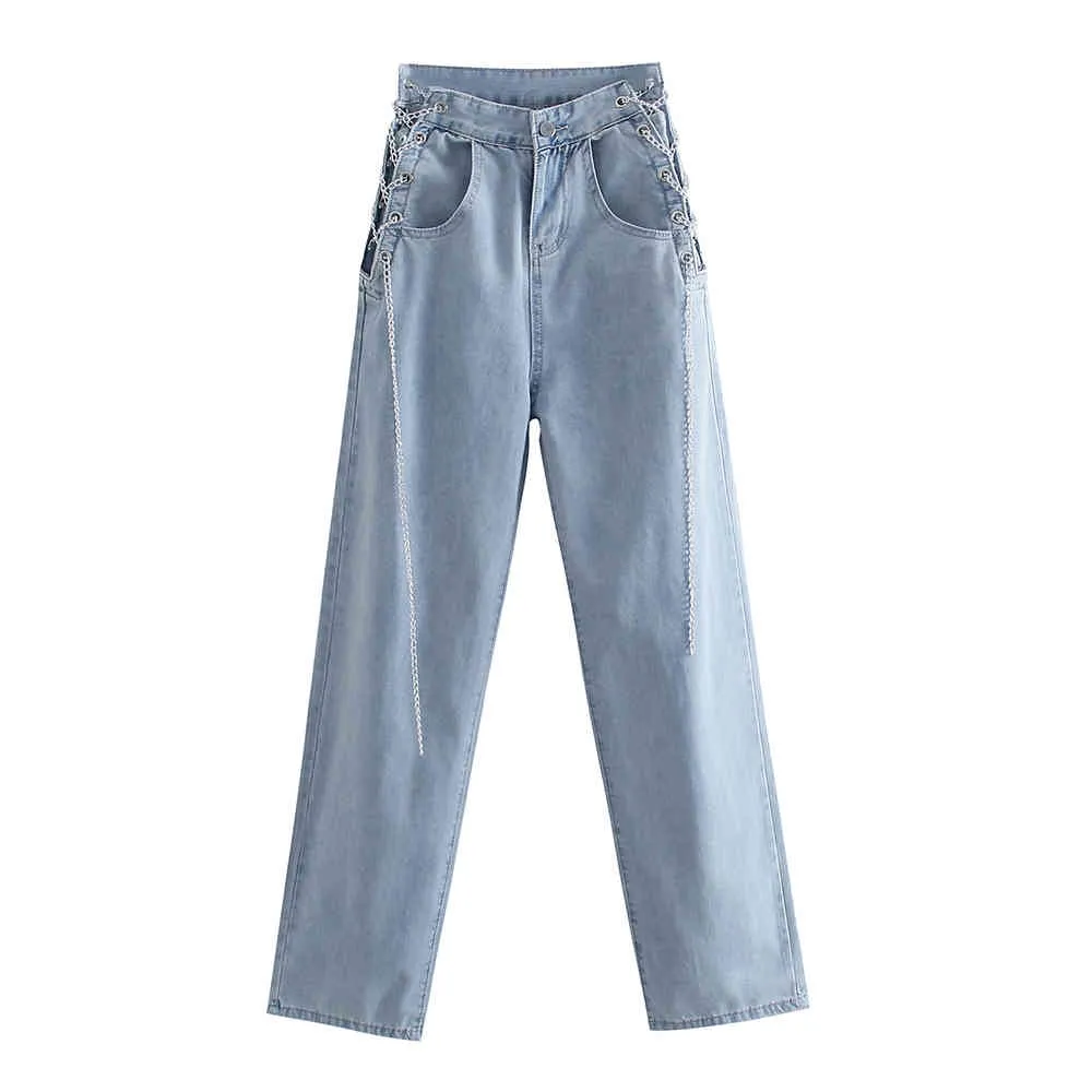 女性春の夏の緩いズボンストレートパンツ女性スタイルのファッション薄いジーンズソフトコンフォート210520