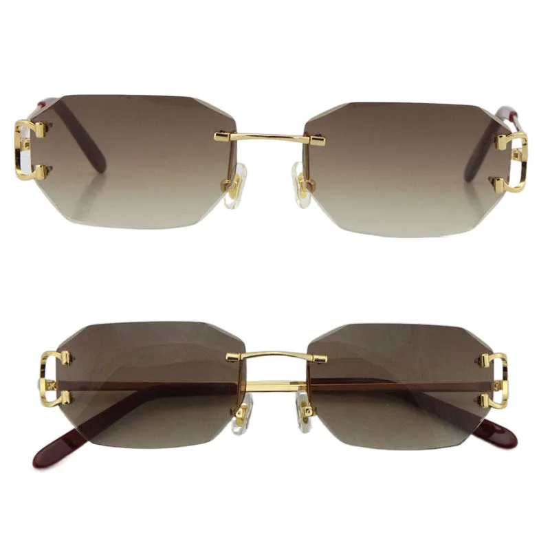 Sprzedawanie vintage bez krawędzi okulary przeciwsłoneczne Piccadilly Nieregularne szklanki bezkształtnej diamentu w stylu soczewki retro moda awangardowa projekt UV400 291W
