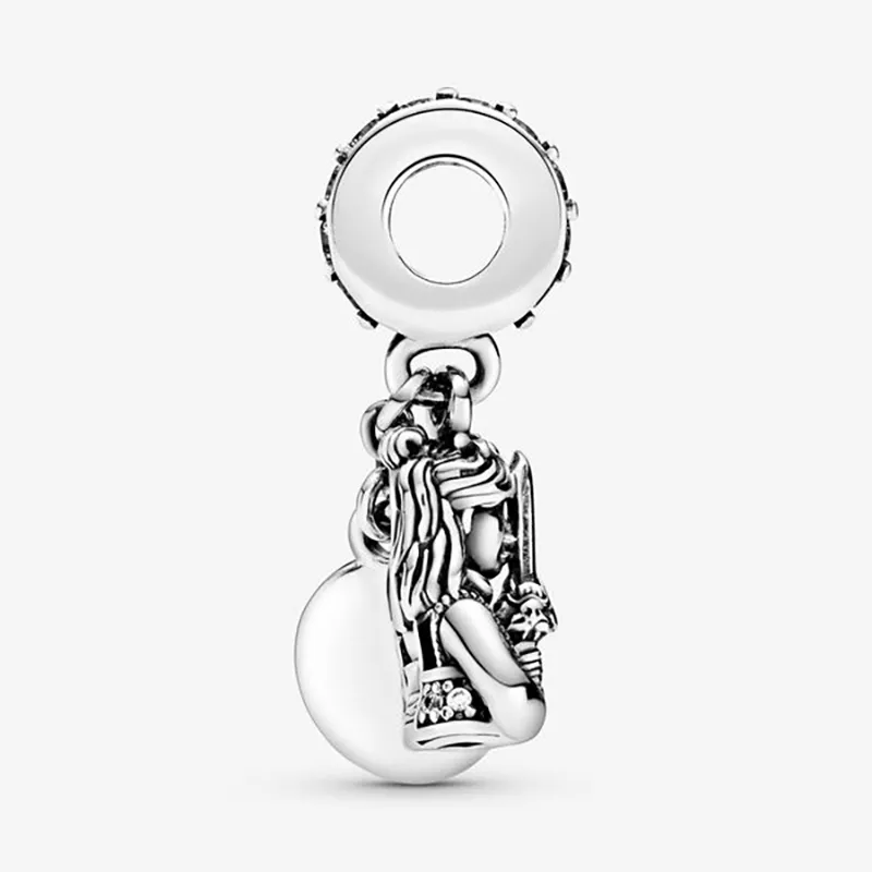 2021 Ny ankomst S925 Sterling Silver Pärlor Blå Mulan Dangle Charms Fit Original Pandora Armband Kvinnor DIY Smycken