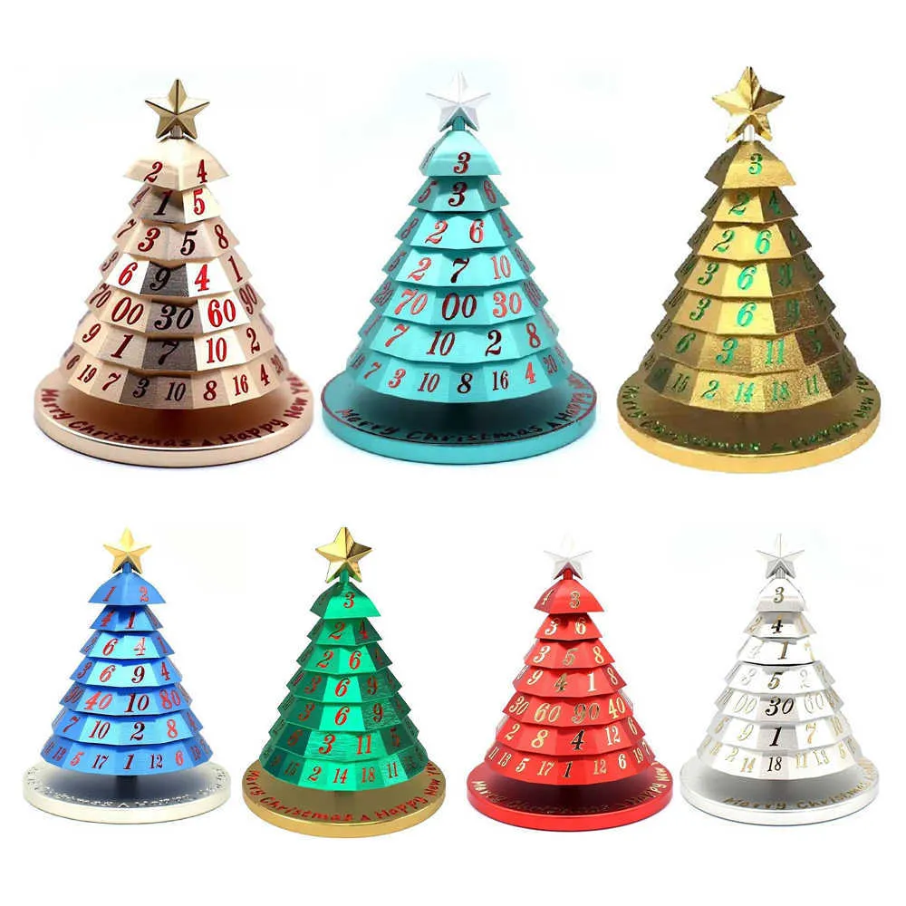Weihnachtsbaum Würfel für Schreibtisch Dekoration Ornament Spielzeug Kinder Weihnachtsgeschenk Kreativer Tisch Gaming Home Neujahr 2022 H0924311H