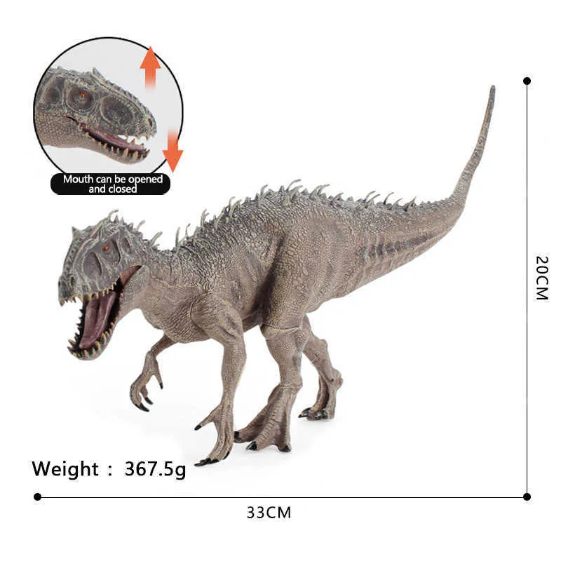 Jurassic World Tyrannosaurus Spielzeugmodell Simulation Indominus Trex Dinosaurier -Aktion Figuren handgefertigte Spielsachen für Kinder Weihnachtsgeschenke G4205261